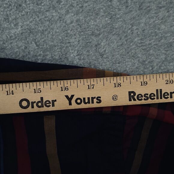 Vintage 90s Cambridge Classics Men’s M Plaid Long Sleeve Button Down Shirt Navy - Picture 15 of 16